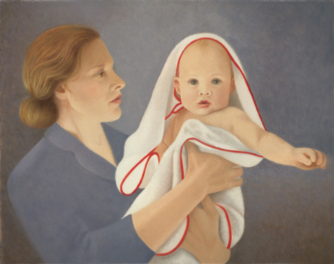 portrait - oil painting - first born by leah kristin dahlgren